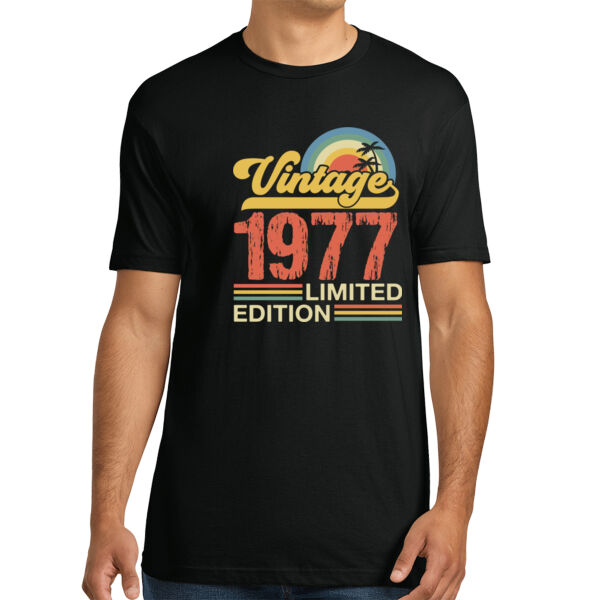 1977 - Unisex Premium Cotton T-Shirt Thumbnail