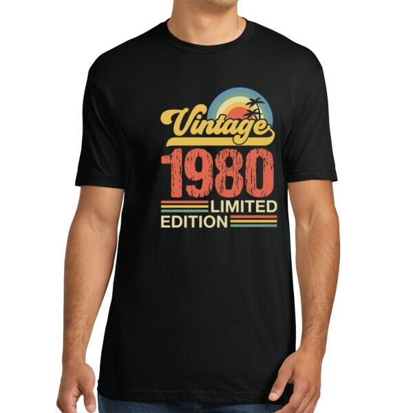 1980 - Unisex Premium Cotton T-Shirt Thumbnail