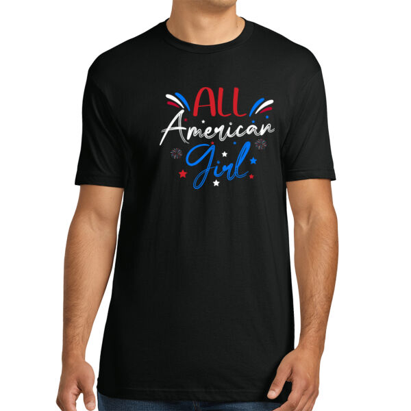 All American Girl - Unisex Premium Cotton T-Shirt Thumbnail