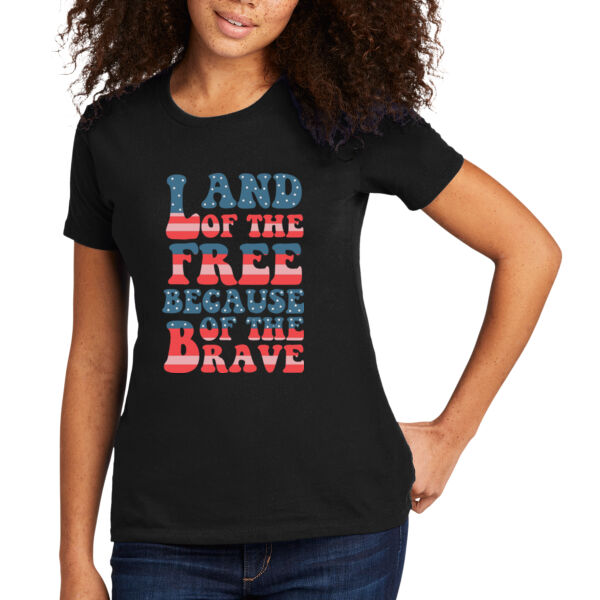 Land of The Free - Women's Premium Cotton T-Shirt Thumbnail