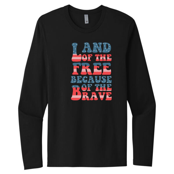 Land of The Free - Unisex Premium Cotton Long Sleeve T-Shirt Thumbnail