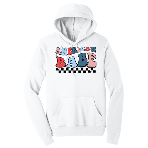 American Babe 2 - Unisex Premium Fleece Hooded Sweatshirt Thumbnail