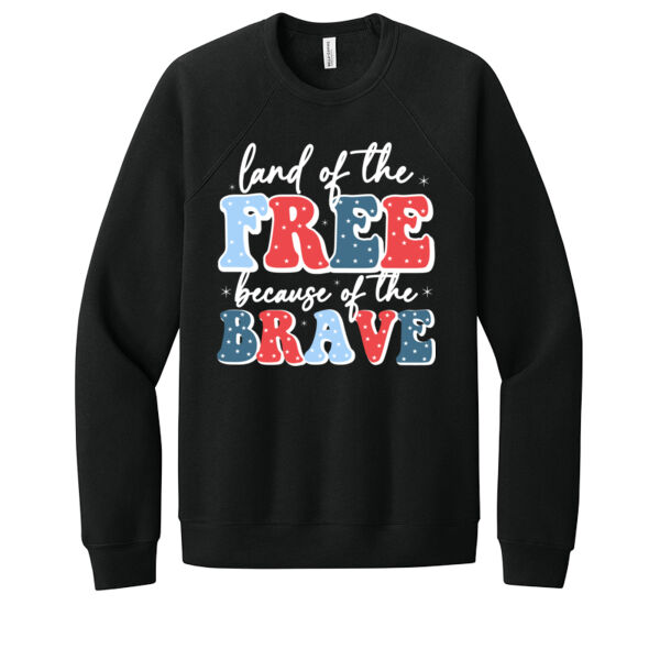 Because of The Brave - Unisex Premium Fleece Crew Sweatshirt Thumbnail