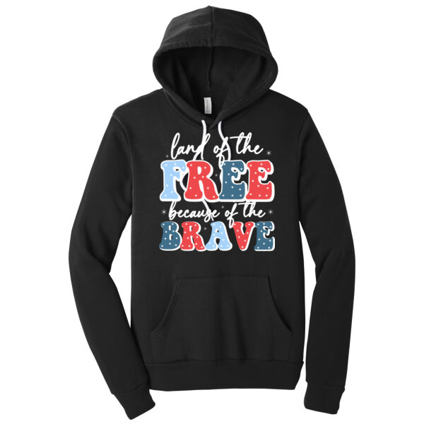 Because of The Brave - Unisex Premium Fleece Hooded Sweatshirt Thumbnail