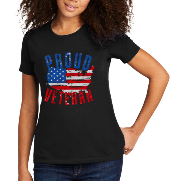 Proud Veteran - Women's Premium Cotton T-Shirt Thumbnail