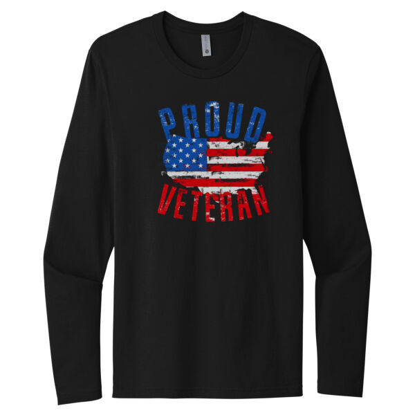 Proud Veteran - Unisex Premium Cotton Long Sleeve T-Shirt Thumbnail