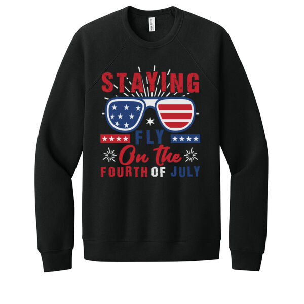 Staying Fly On The Fourth of July - Unisex Premium Fleece Crew Sweatshirt Thumbnail