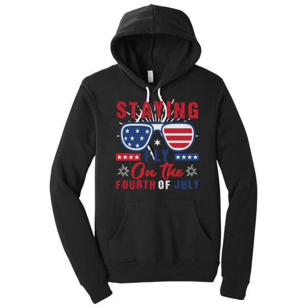 Staying Fly On The Fourth of July - Unisex Premium Fleece Hooded Sweatshirt Thumbnail
