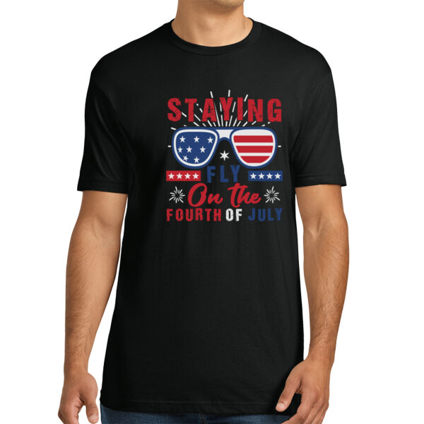 Staying Fly On The Fourth of July - Unisex Premium Cotton T-Shirt Thumbnail