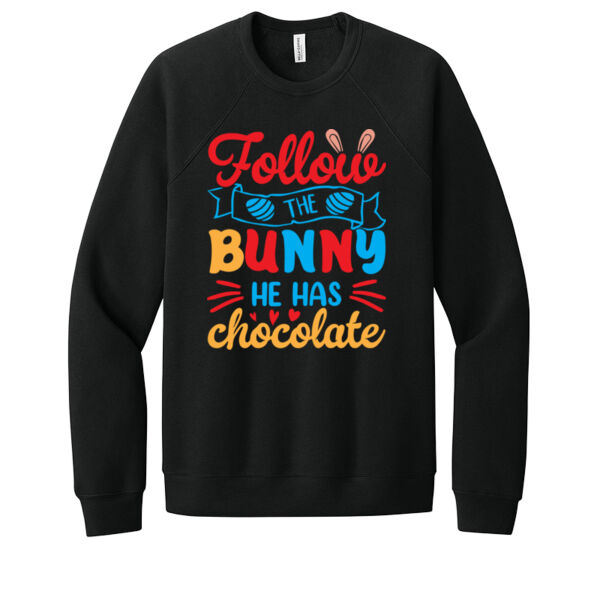 Follow The Bunny - Unisex Premium Fleece Crew Sweatshirt Thumbnail