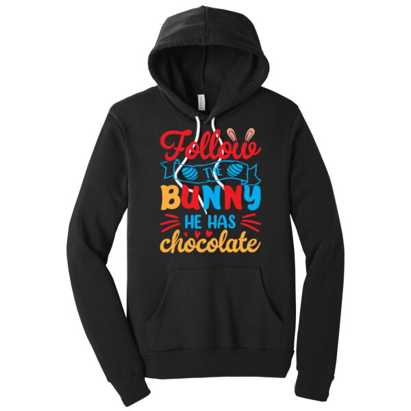 Follow The Bunny - Unisex Premium Fleece Hooded Sweatshirt Thumbnail