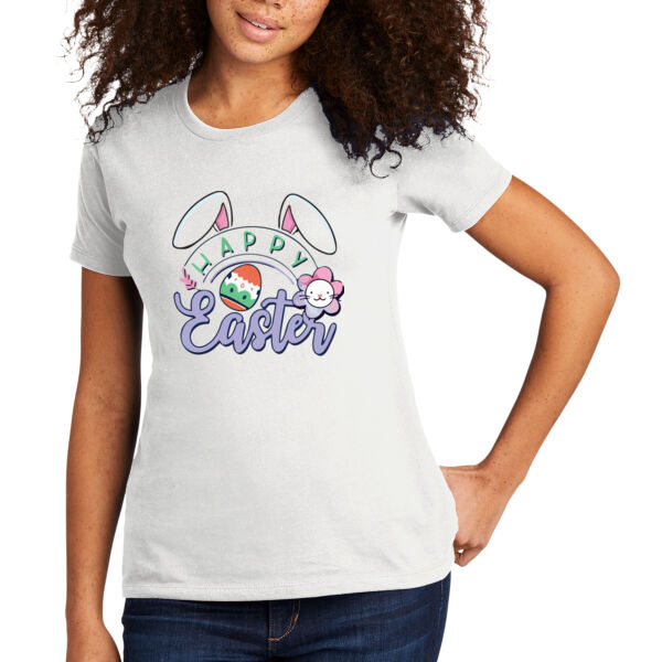 Happy Easter Flower - Women's Premium Cotton T-Shirt Thumbnail