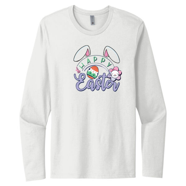 Happy Easter Flower - Unisex Premium Cotton Long Sleeve T-Shirt Thumbnail