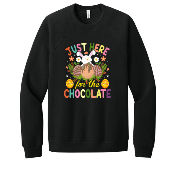 Just Here For Chocolate - Unisex Premium Fleece Crew Sweatshirt Thumbnail