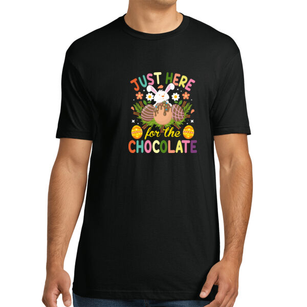 Just Here For Chocolate - Unisex Premium Cotton T-Shirt Thumbnail