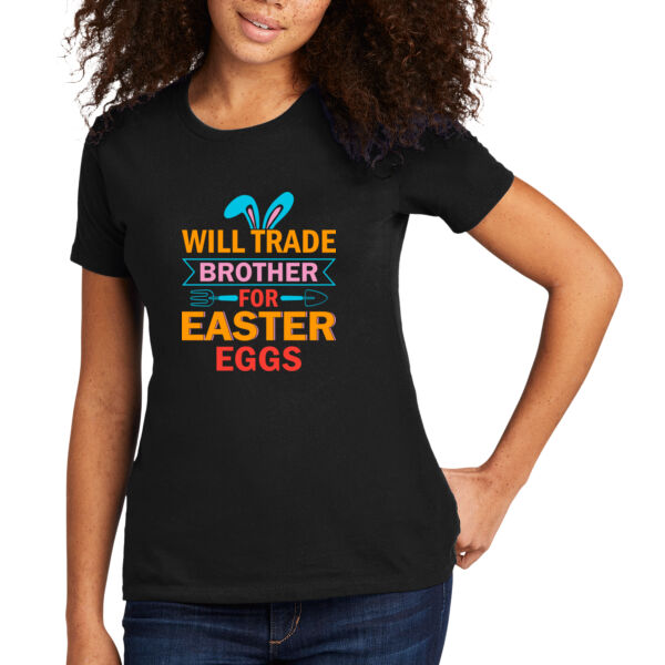 Brother For Easter Eggs - Women's Premium Cotton T-Shirt Thumbnail