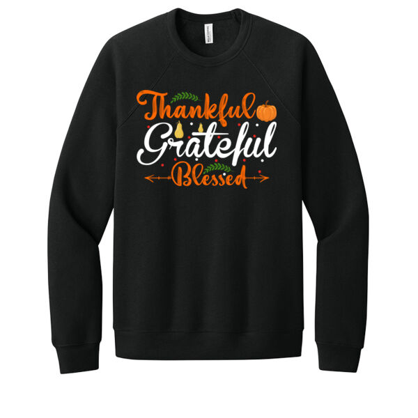 Thankful, Grateful, & Blessed - Unisex Premium Fleece Crew Sweatshirt Thumbnail