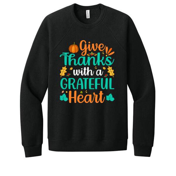 Give Thanks - Unisex Premium Fleece Crew Sweatshirt Thumbnail