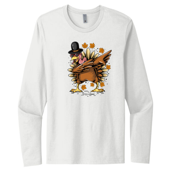 Dabbing Turkey - Unisex Premium Cotton Long Sleeve T-Shirt Thumbnail