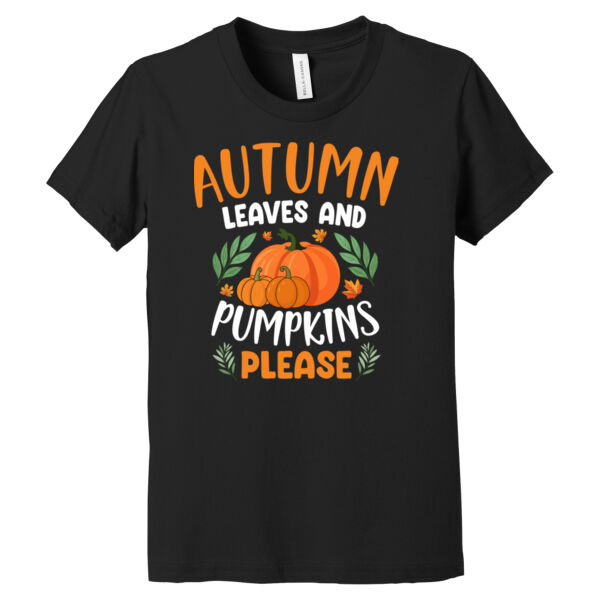Autumn Leaves and Pumpkin Please - Youth Jersey Short Sleeve Tee Thumbnail