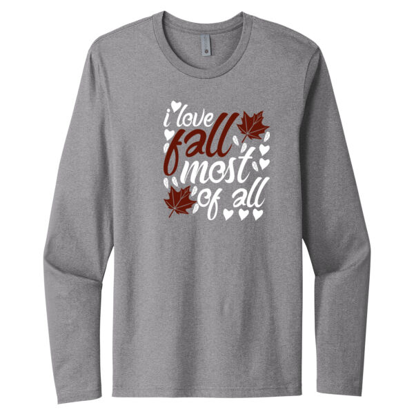 I Love Fall Most of All - Unisex Premium Cotton Long Sleeve T-Shirt Thumbnail