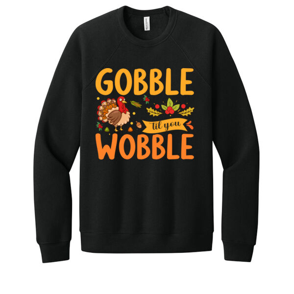 Gobble Til You Wobble - Unisex Premium Fleece Crew Sweatshirt Thumbnail