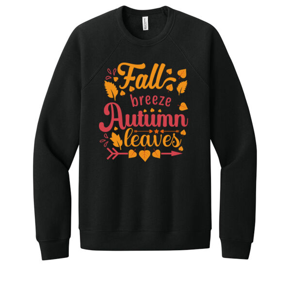 Fall Breeze Autumn Leaves - Unisex Premium Fleece Crew Sweatshirt Thumbnail