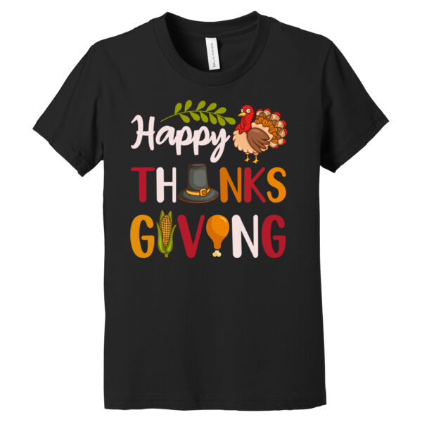 Happy Thanksgiving Dinner - Youth Jersey Short Sleeve Tee Thumbnail