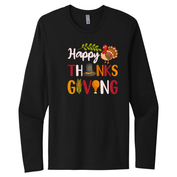 Happy Thanksgiving Dinner - Unisex Premium Cotton Long Sleeve T-Shirt Thumbnail