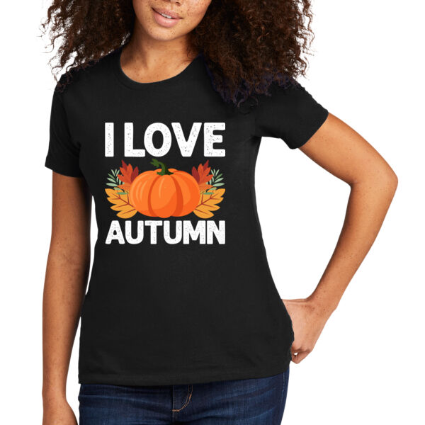 I Love Autumn - Women's Premium Cotton T-Shirt Thumbnail