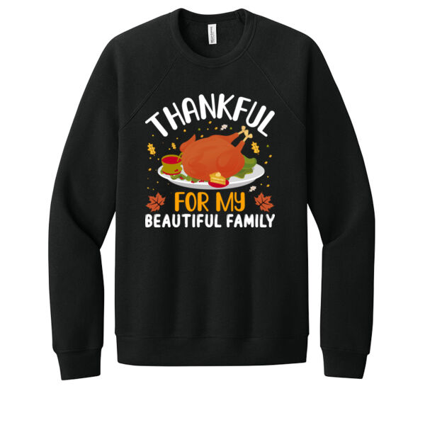 Thankful for My Family - Unisex Premium Fleece Crew Sweatshirt Thumbnail