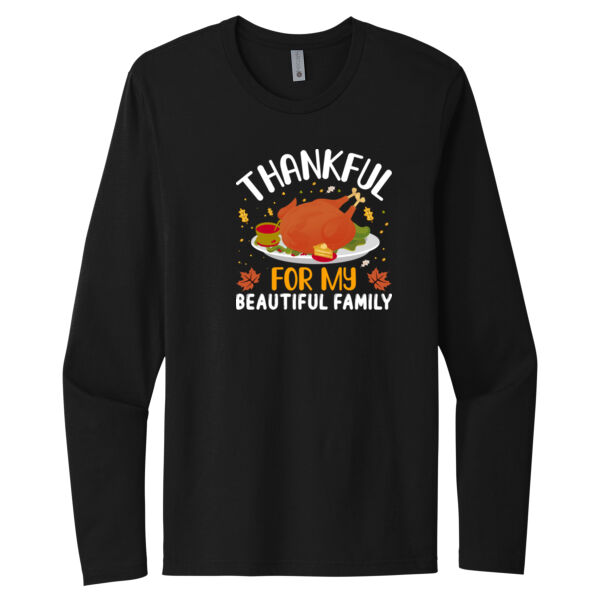 Thankful for My Family - Unisex Premium Cotton Long Sleeve T-Shirt Thumbnail