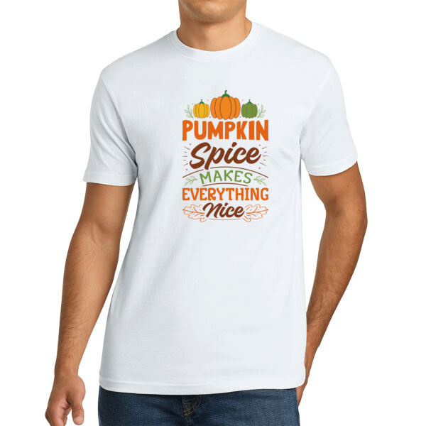 Pumpkin Spice Makes Everything Nice - Unisex Premium Cotton T-Shirt Thumbnail