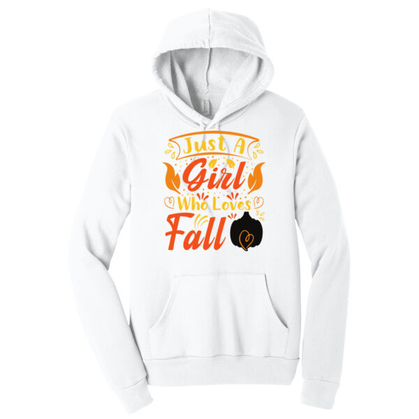 Just a Girl Who Loves Fall - Unisex Premium Fleece Hooded Sweatshirt Thumbnail