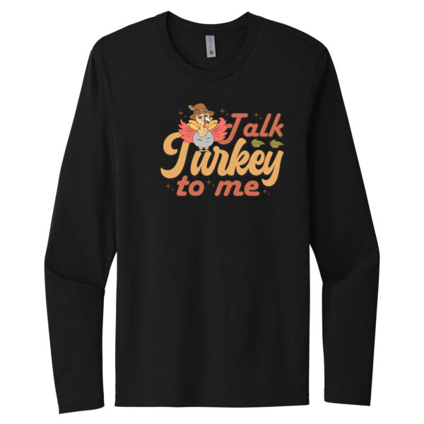 Talk Turkey to Me - Unisex Premium Cotton Long Sleeve T-Shirt Thumbnail