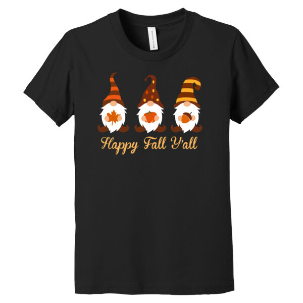 Happy Fall Y'all Gnomes - Youth Jersey Short Sleeve Tee Thumbnail