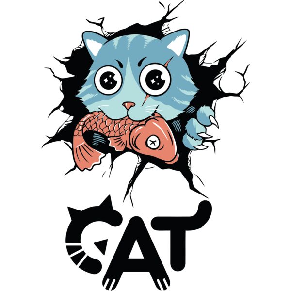 Cat With Fish Thumbnail