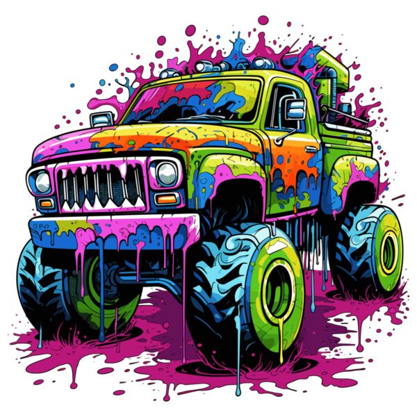 Colorful Monster Truck Thumbnail